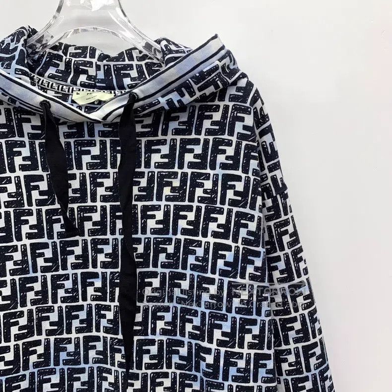 Fendi Fendi Blue tie-dye double F monogram all-over print cotton Size M / US 6-8 / IT 42-44 - 3 Thumbnail