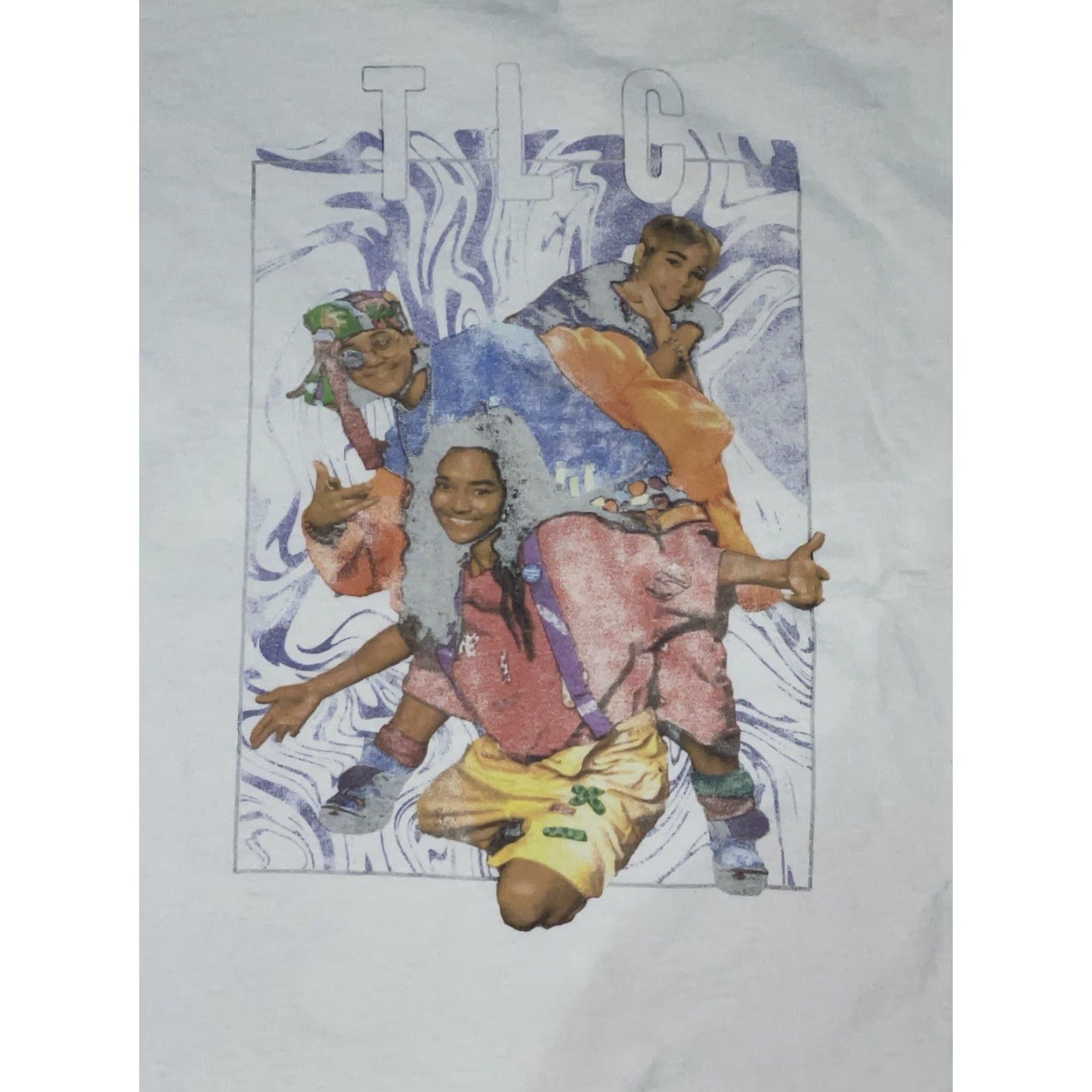 Vintage VINTAGE TLC T-Shirt White XL Men Regular XL 90s Size US XL / EU 56 / 4 - 2 Thumbnail