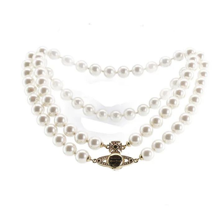 Vivienne Westwood Vivienne Westwood Grazia Pearl Choker Necklace 0079 -2507 Size ONE SIZE - 2 Thumbnail