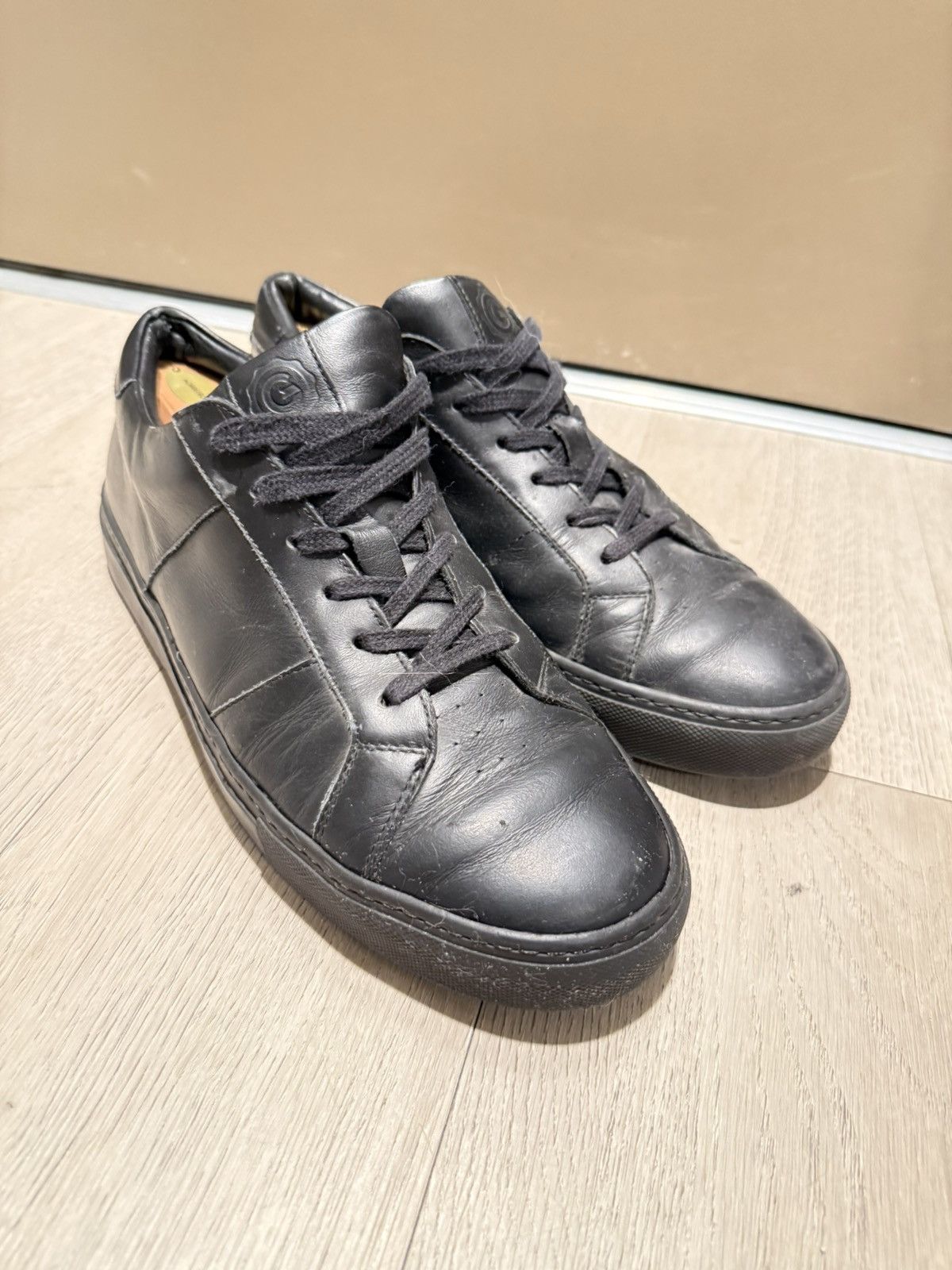 Greats The Royale Leather Sneakers - Triple Black Size US 10.5 / EU 43-44 - 1 Thumbnail