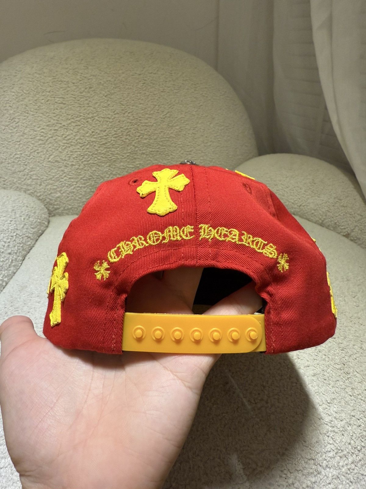 Chrome Hearts Chrome hearts cross yellow red hat Size ONE SIZE - 3 Thumbnail