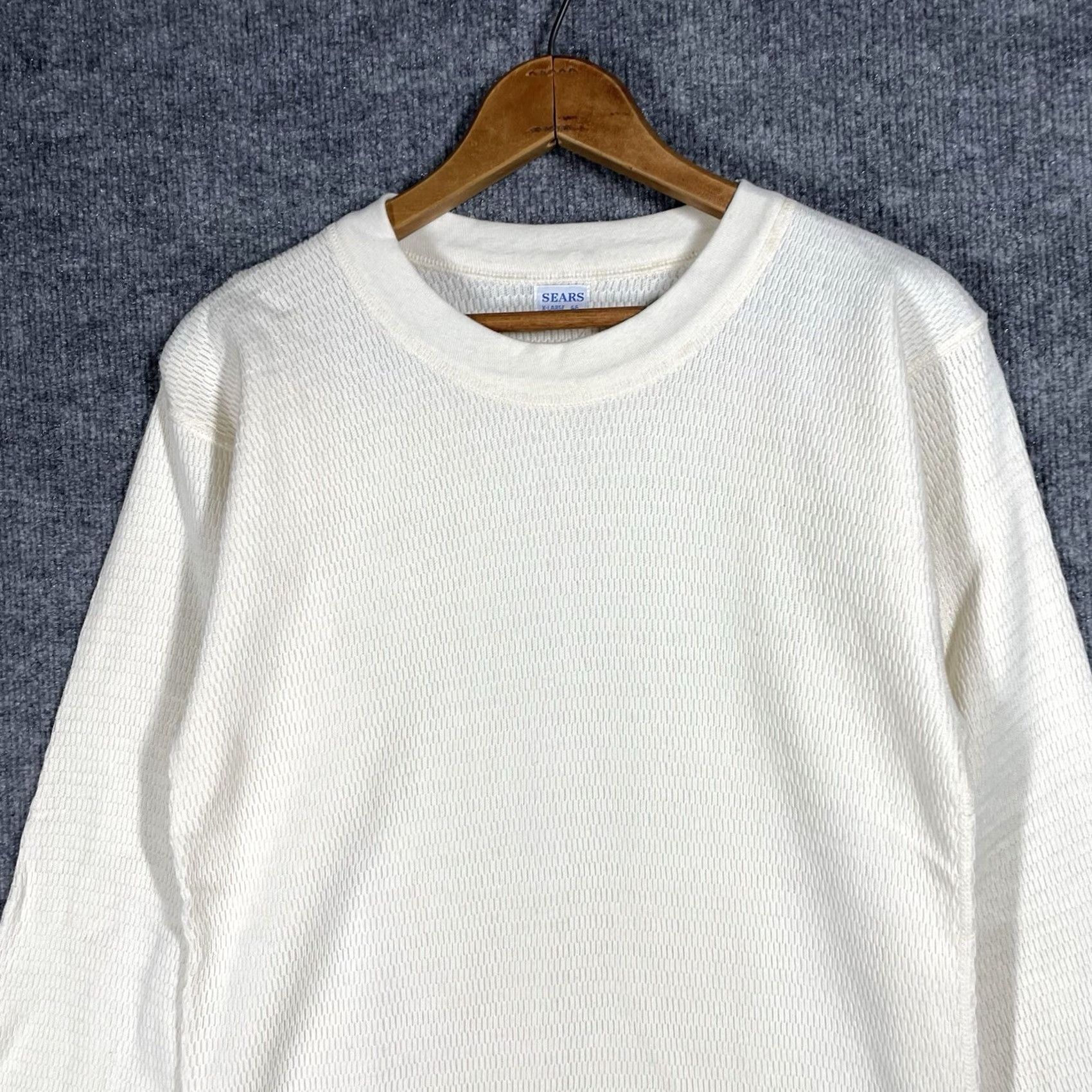 Sears VINTAGE Sears T-Shirt Thermal Knit 60s 50s White XL Mens Deadstock NEW! Size US XL / EU 56 / 4 - 2 Thumbnail