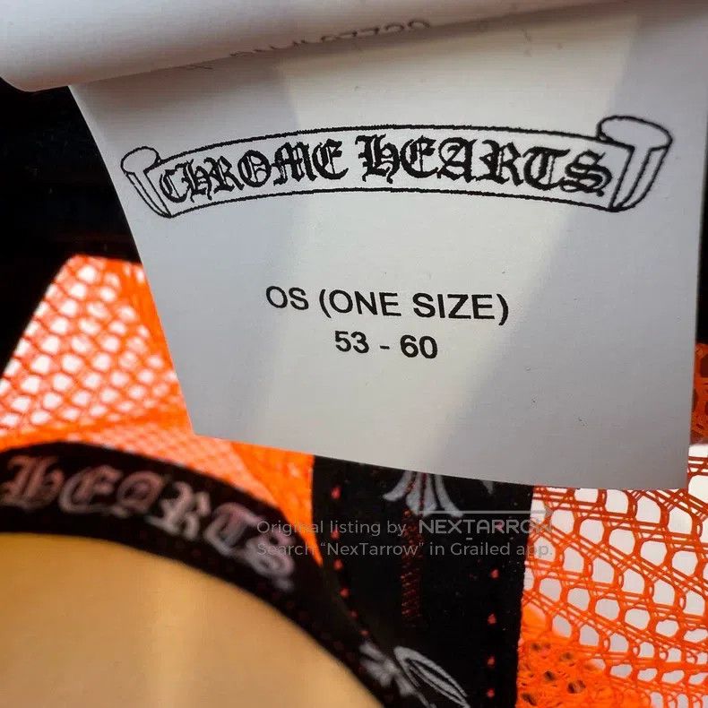 Chrome Hearts CHROME HEARTS Size OS Orange three-cross cap Size ONE SIZE - 5 Thumbnail