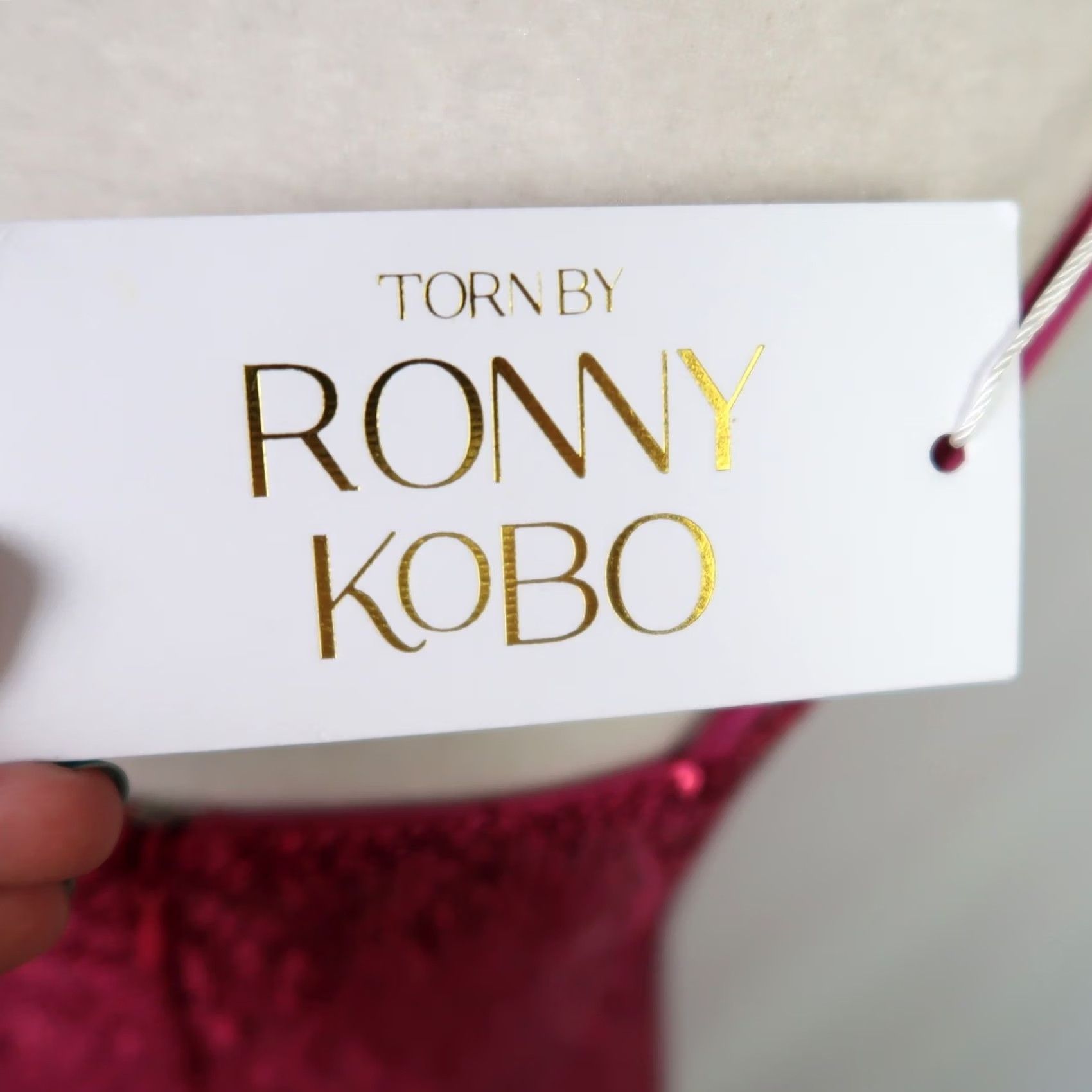 Ronny Kobo Torn by Ronny Kobo Lindsay Dress Tulip Pink Sequin Bow Mini Dress M NWT Women Sleeveless Short Formal Party/Cocktail Size M / US 6-8 / IT 42-44 - 5 Thumbnail