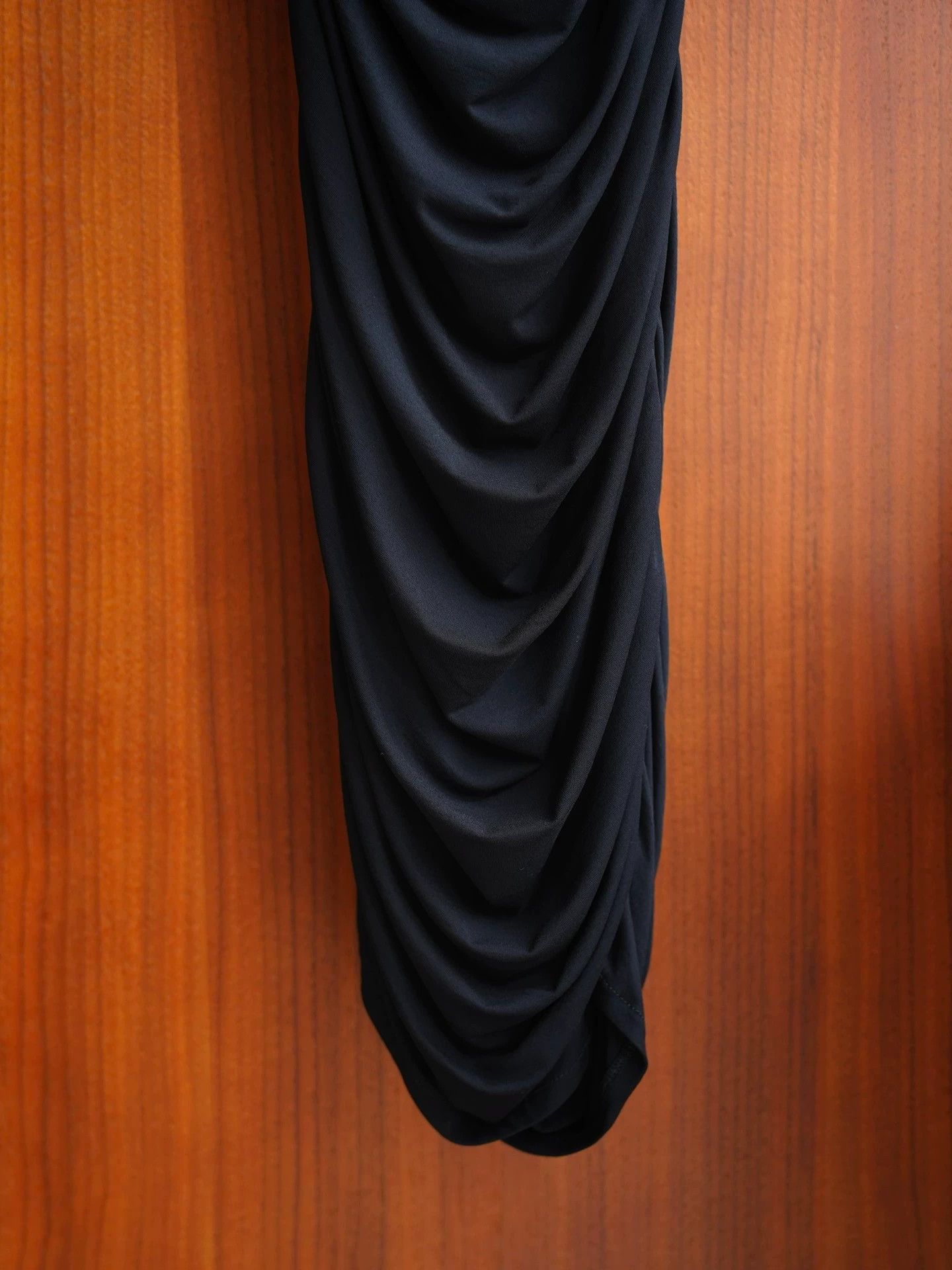 Celine Celine Vintage Black Pleated Stretch LBD Size M / US 6-8 / IT 42-44 - 4 Thumbnail
