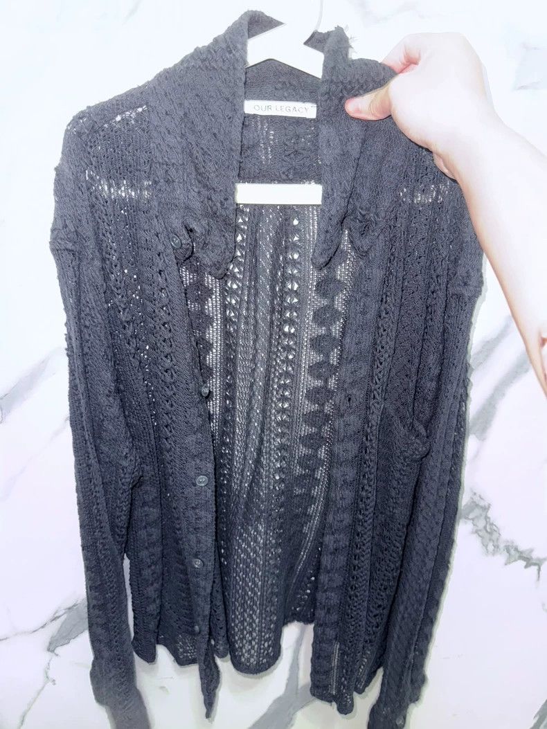 Our Legacy Our Legacy size44 Carved lace open shirt Size US S / EU 44-46 / 1 - 2 Thumbnail