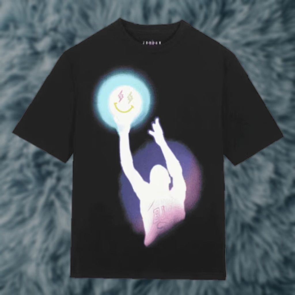 Jordan J Balvin Shirt Extra Large Black Graphic Sneakerhead Retro Mens