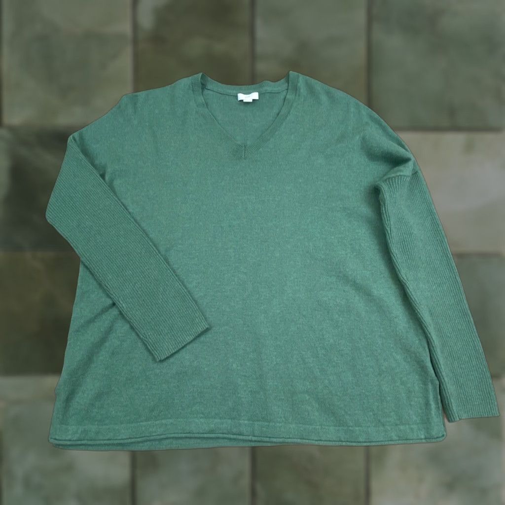 J. Jill J Jill Women's Green Silk Wool Cotton Blend Sweater Small Pullover Size S / US 4 / IT 40 - 1 Thumbnail