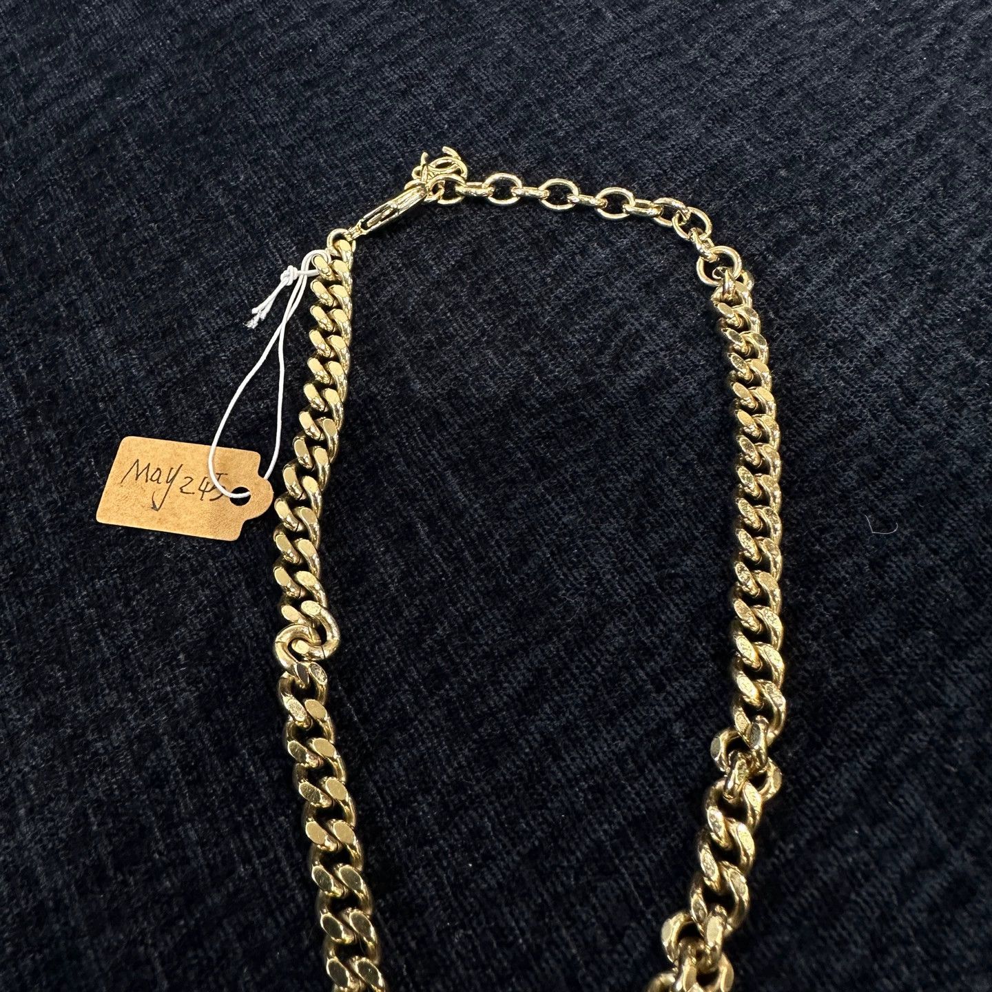 Chanel Chanel 22B Rhinestone Heart Logo Black Necklace Size ONE SIZE - 3 Thumbnail