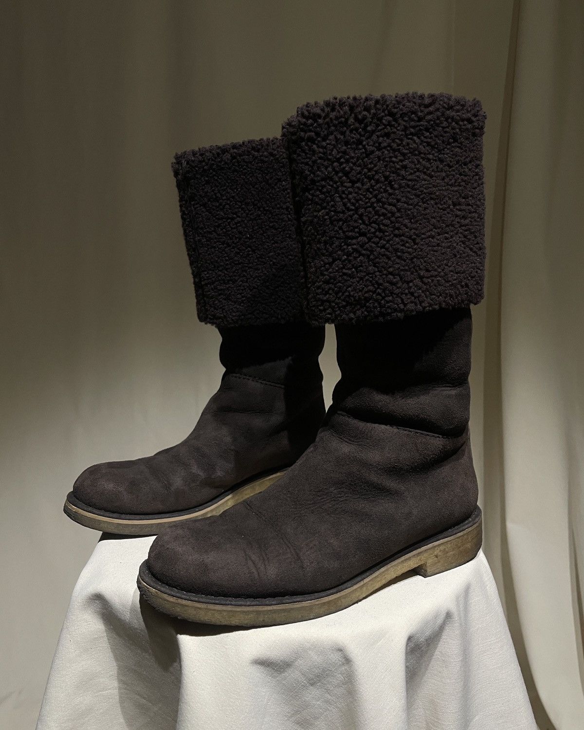 Hermes HERMES by Martin Margiela - Crepe Sole Shearing Long Boots Size US 7 / IT 37 - 4 Thumbnail