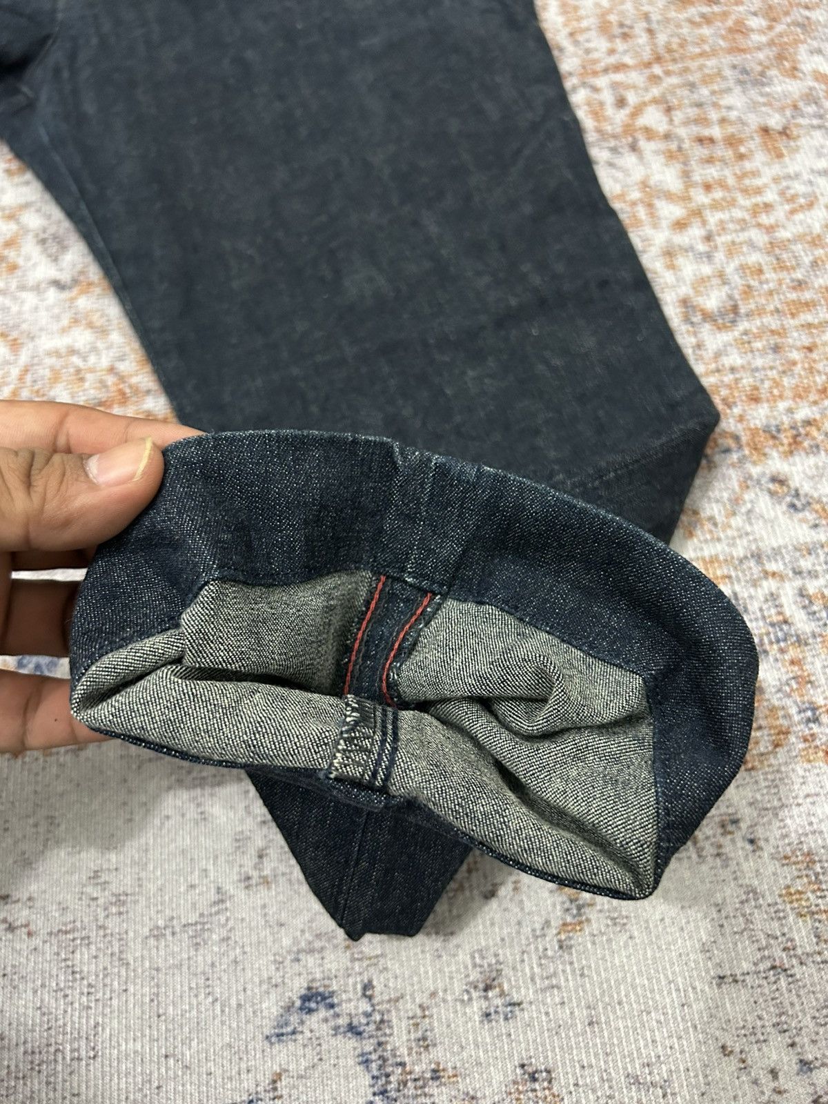 45rpm × Blue Blue Japan × Japanese Brand 45Rpm Japan Denim Crooped Pants Size US 31 - 11 Thumbnail