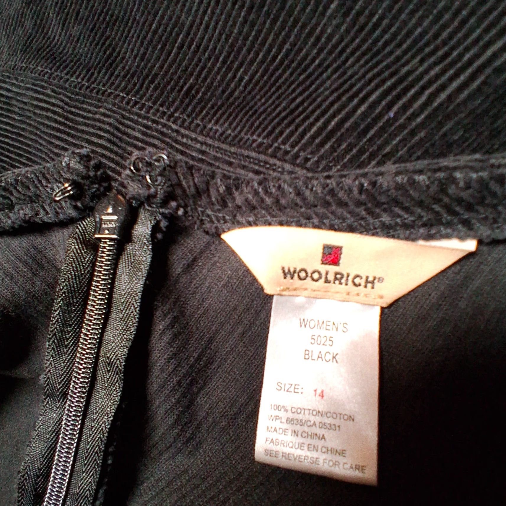 Vintage Woolrich Skirt Corduroy Midi A-Line 14 Women Black Zip Woolrich Size 36" / US 14 / IT 50 - 4 Thumbnail