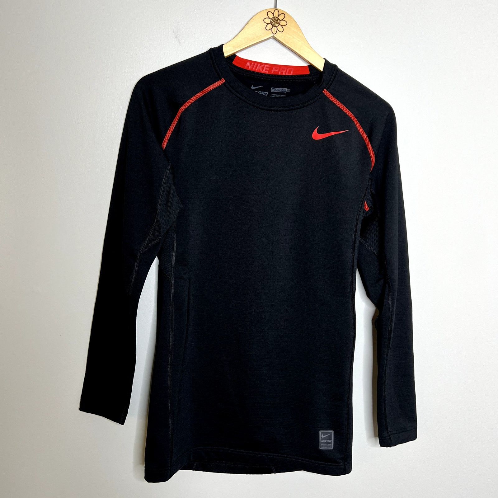 Nike Nike Pro Dri Fit Compression Black Long Sleeve Shirt Size US L / EU 52-54 / 3 - 5 Thumbnail