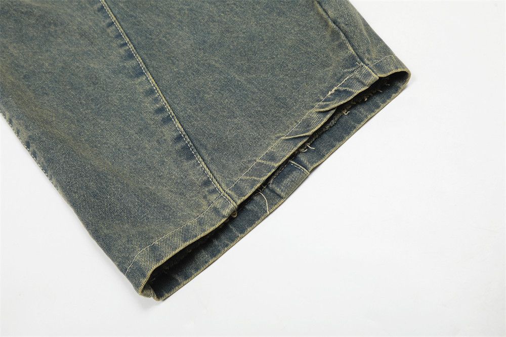Vintage American retro distressed washed curved jeans for men Size US 32 / EU 48 - 6 Thumbnail