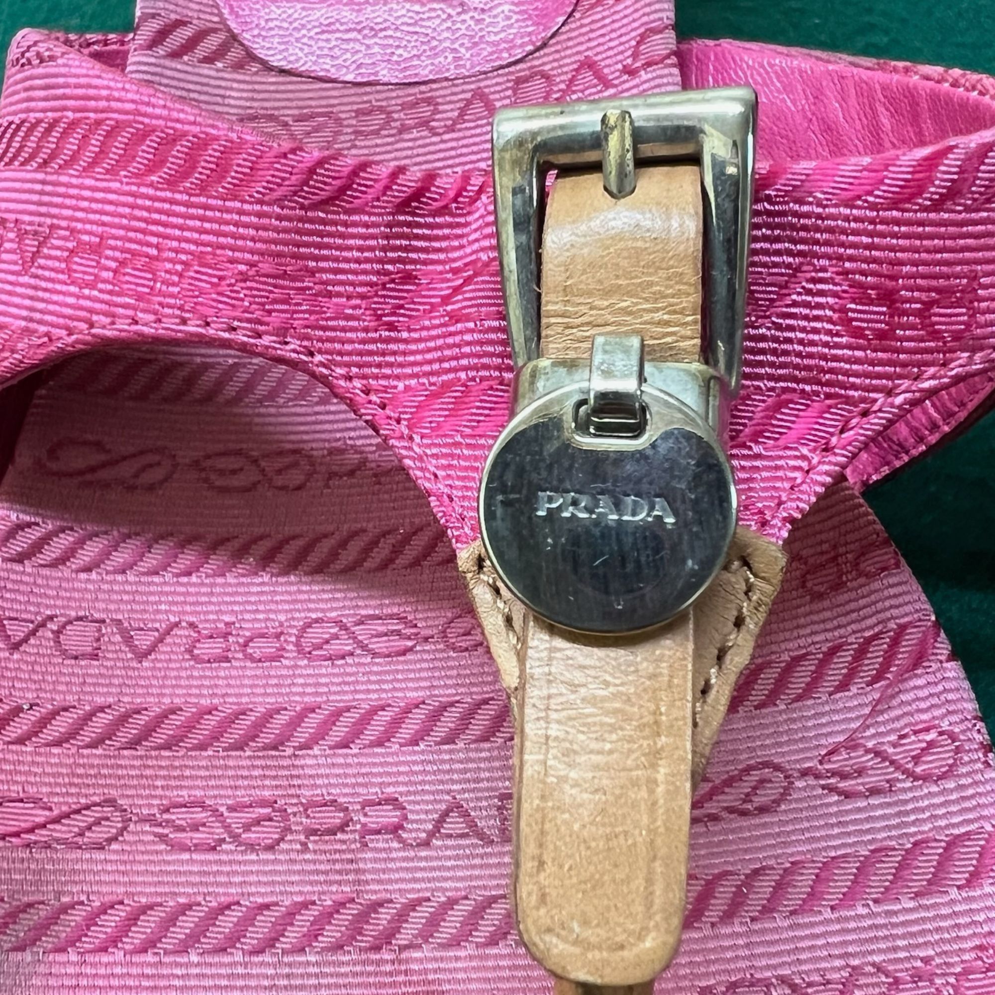 Prada Vintage Prada Pink Sandals Women's 6 Thong Kitten Heel Made Size US 6 / IT 36 - 4 Thumbnail