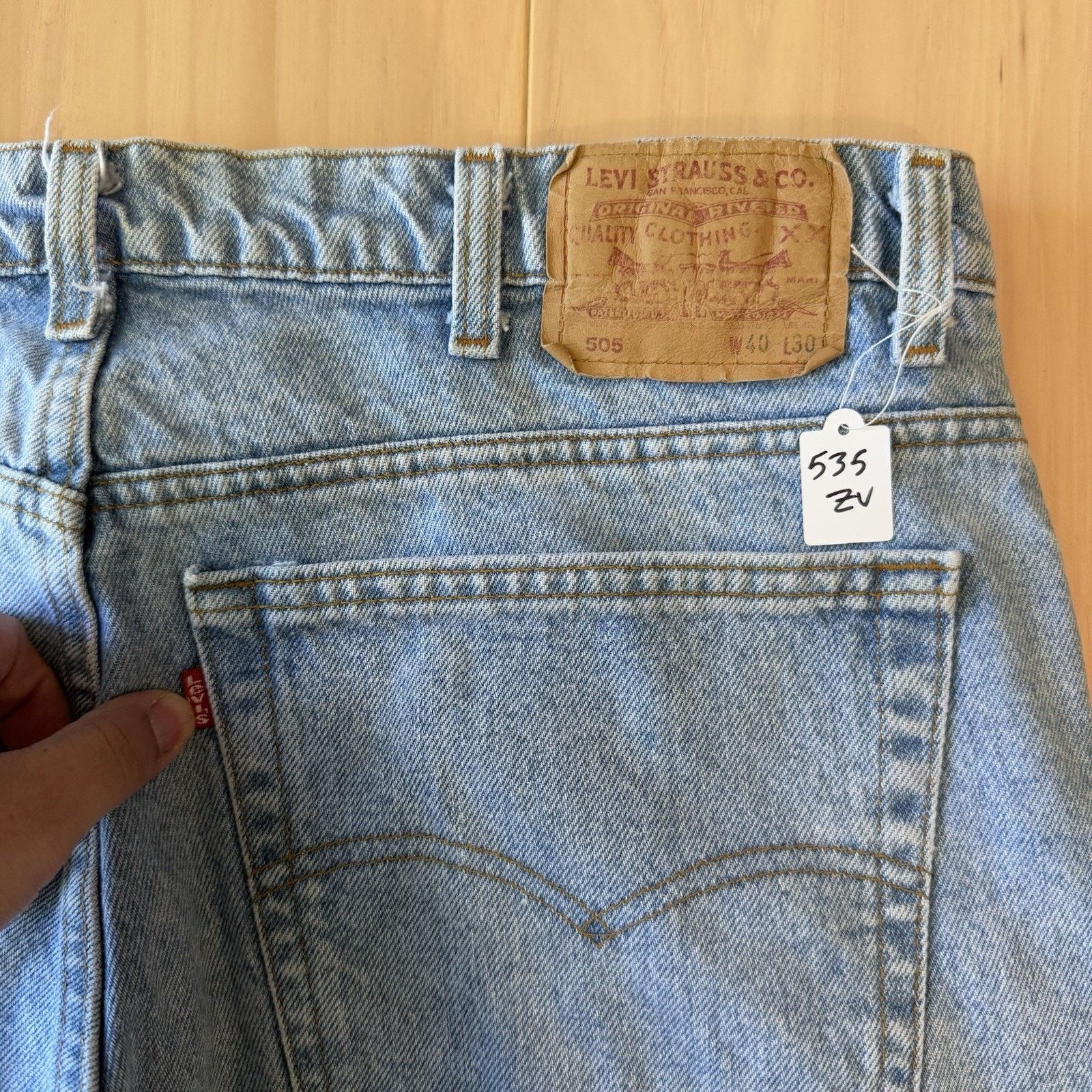 Levi's × Vintage Vintage Levis 505 Jeans 38 Blue Light Wash Made In USA 80s Size US 38 / EU 54 - 9 Thumbnail