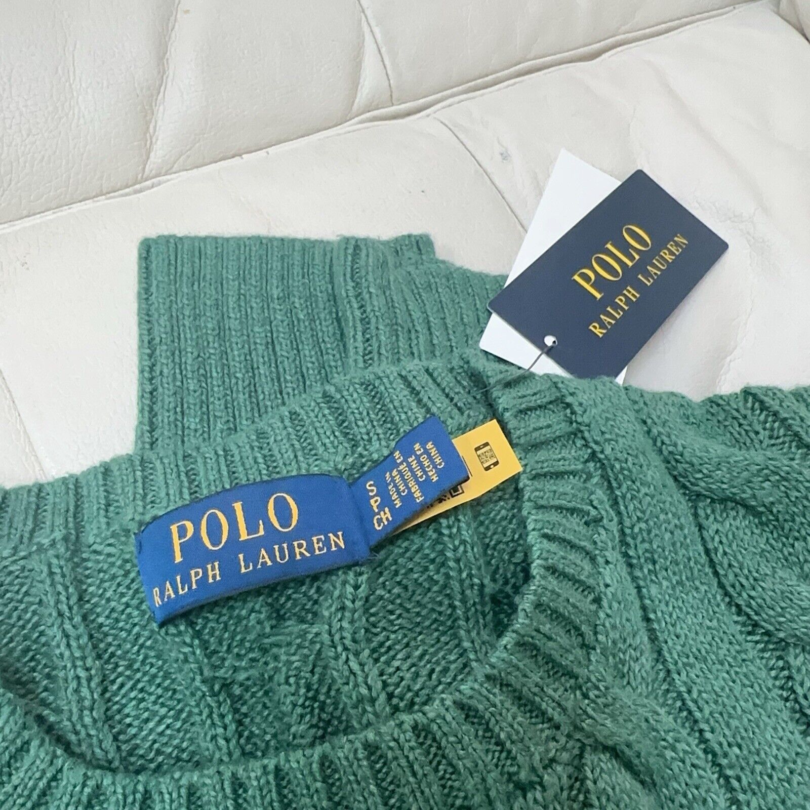 Polo Ralph Lauren NWT Men's Polo Ralph Lauren Roving Cable Sweater Green Small Size US S / EU 44-46 / 1 - 4 Thumbnail