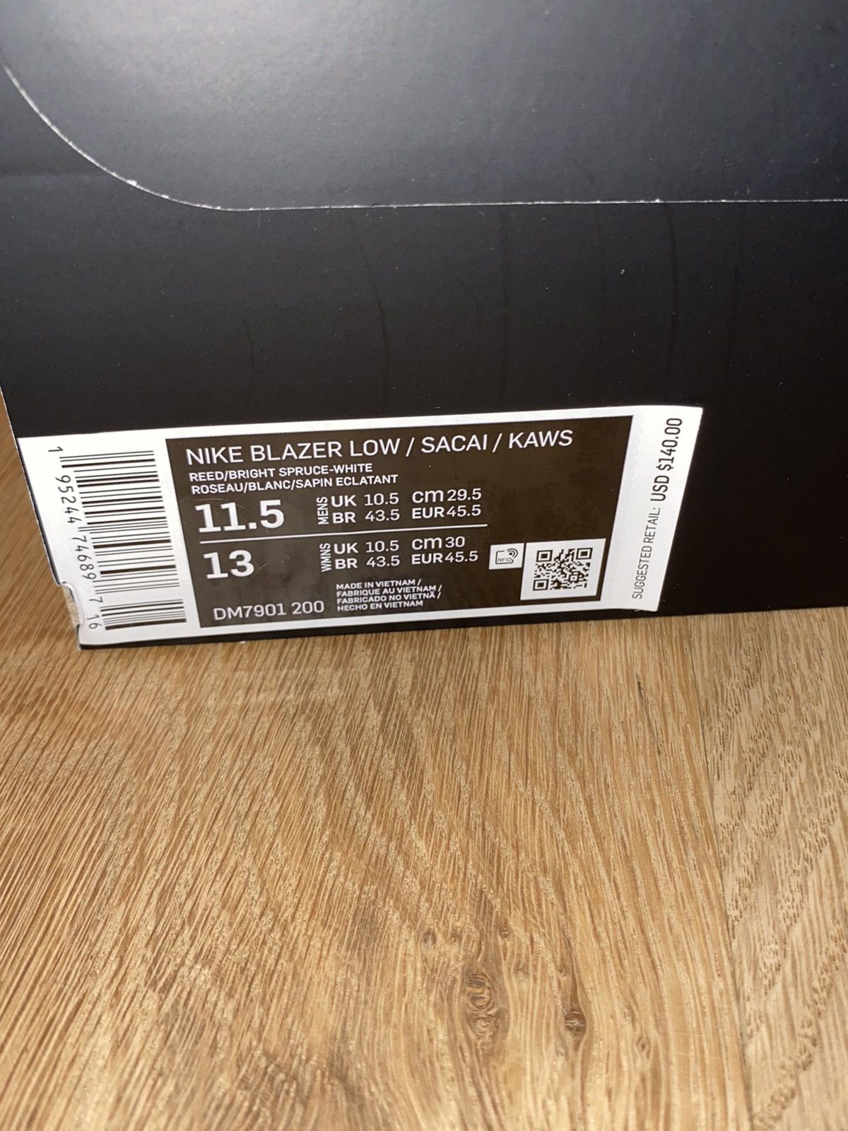 Kaws × Nike Nike Blazer Low Sacai KAWS Reed Size US 11.5 / EU 44-45 - 5 Thumbnail