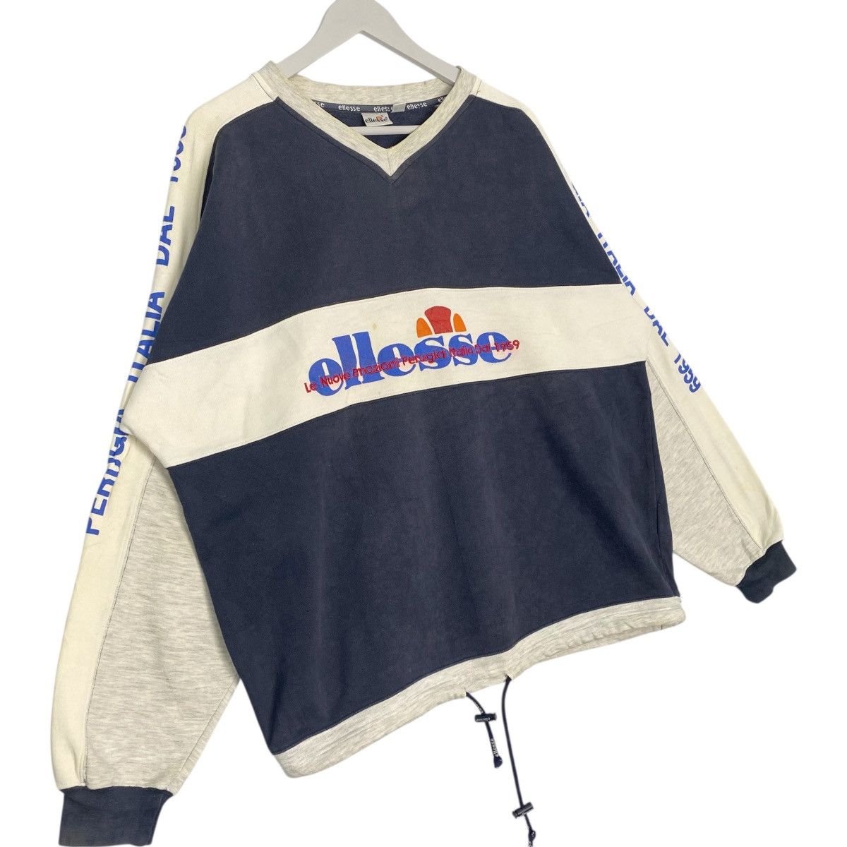 Vintage Vintage Ellesse Big Printed White/Blue Pullover Size L Size US L / EU 52-54 / 3 - 3 Thumbnail