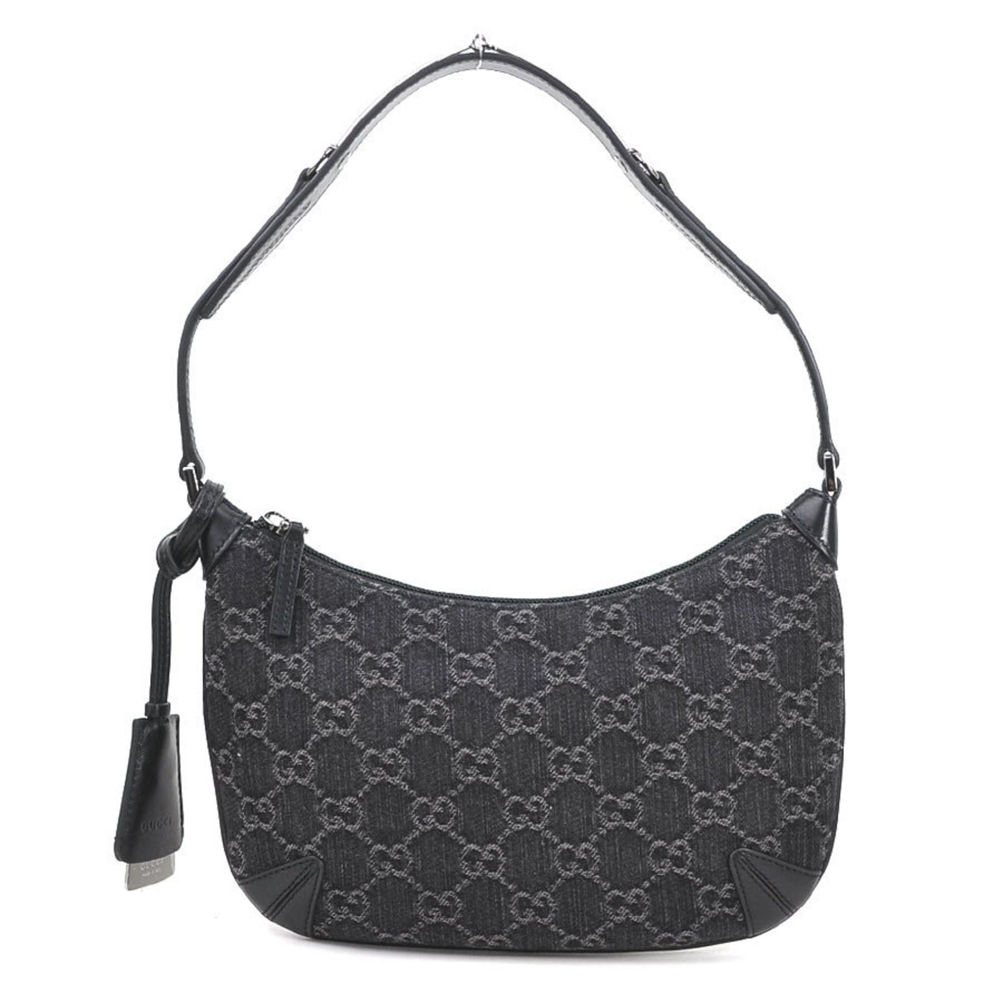 Gucci GUCCI Shoulder Bag GG Denim Horsebit Small Leather Black Women's 774719 e60472g Size ONE SIZE - 1 Thumbnail