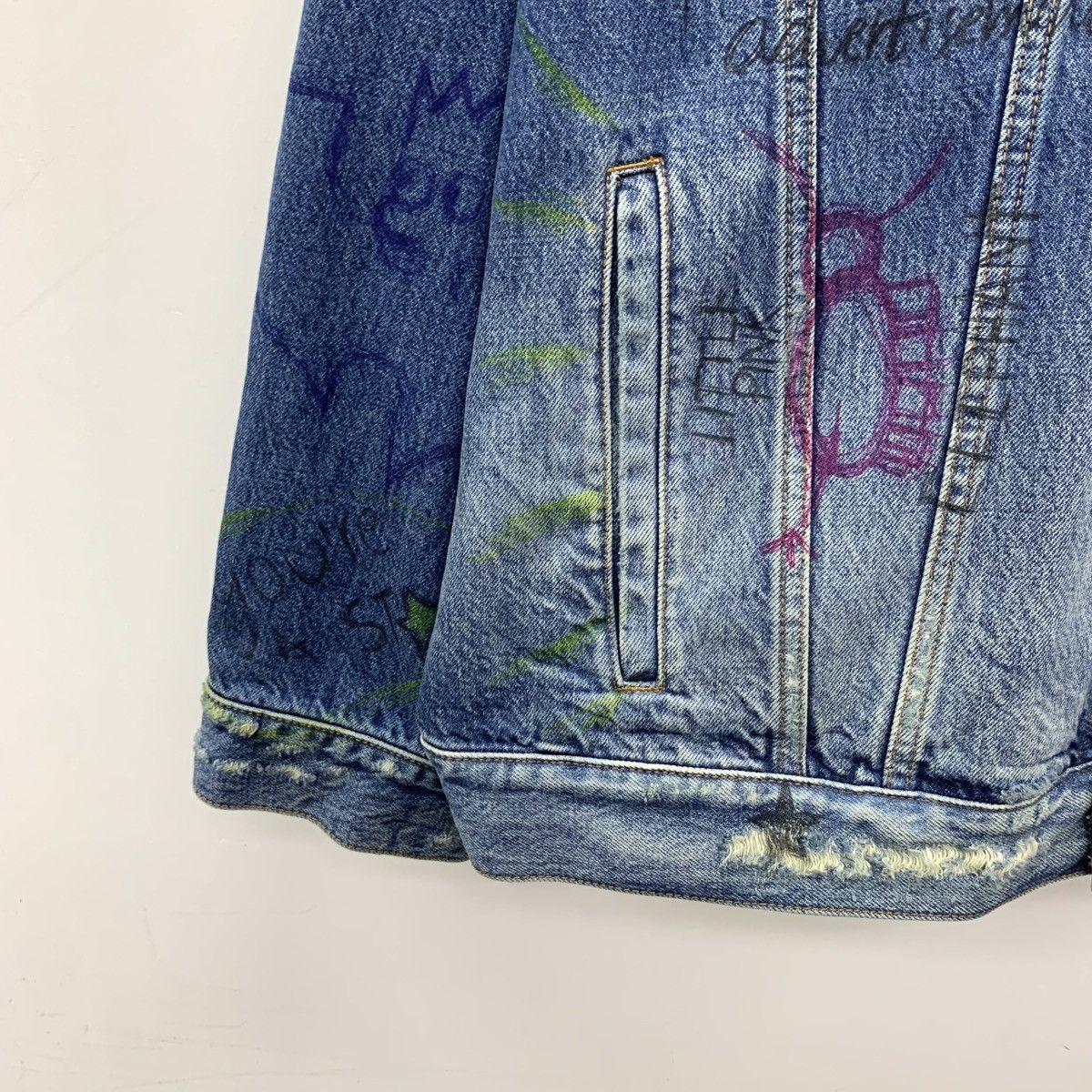Balenciaga Balenciaga navy blue monogrammed cotton denim jacket Size M / US 6-8 / IT 42-44 - 4 Thumbnail