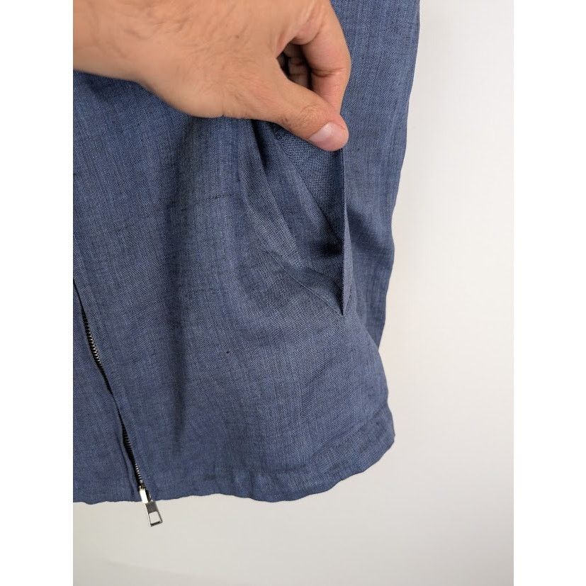 Loro Piana o1rshd1 Reversible Vest Twill Cotton in Blue Size US S / EU 44-46 / 1 - 13 Thumbnail