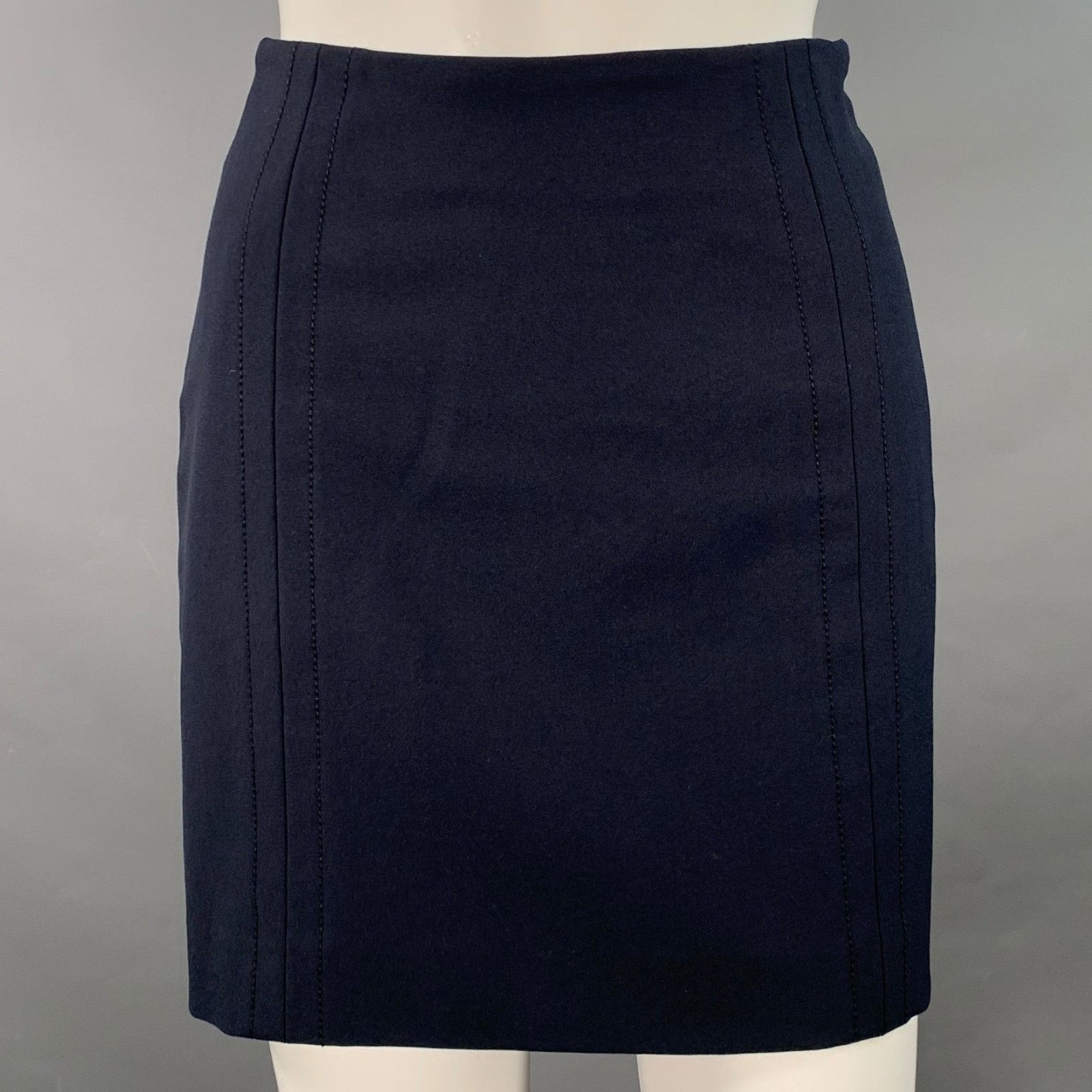 Other Navy Polyamide Blend Single Breasted Blazer Mini Skirt Set Size 27" / US 4 / IT 40 - 4 Thumbnail
