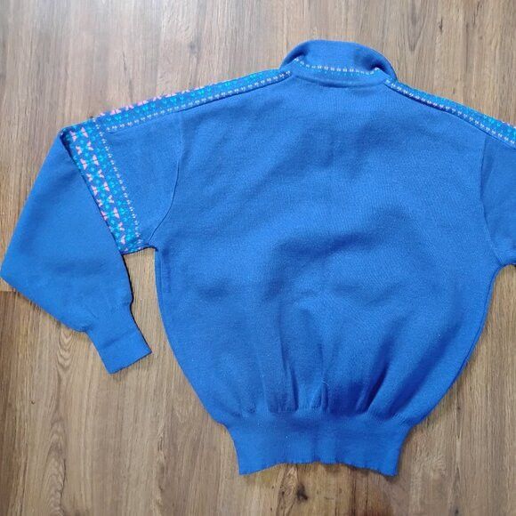 Meister Vintage Meister Nordic Neon Zipper Sweater Jumper Wool Blend Size L / US 10 / IT 46 - 7 Thumbnail