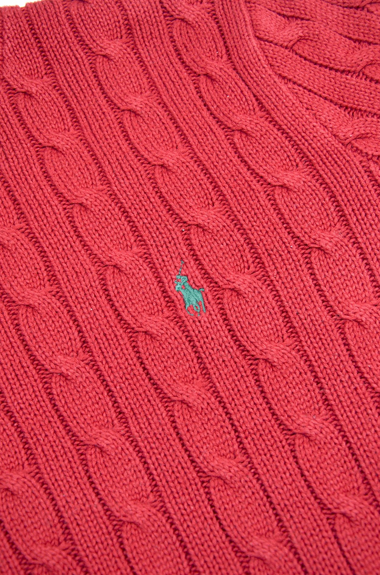 Ralph Lauren Ralph Lauren Red Cable Knit Sweater - Size L Size L / US 10 / IT 46 - 5 Thumbnail