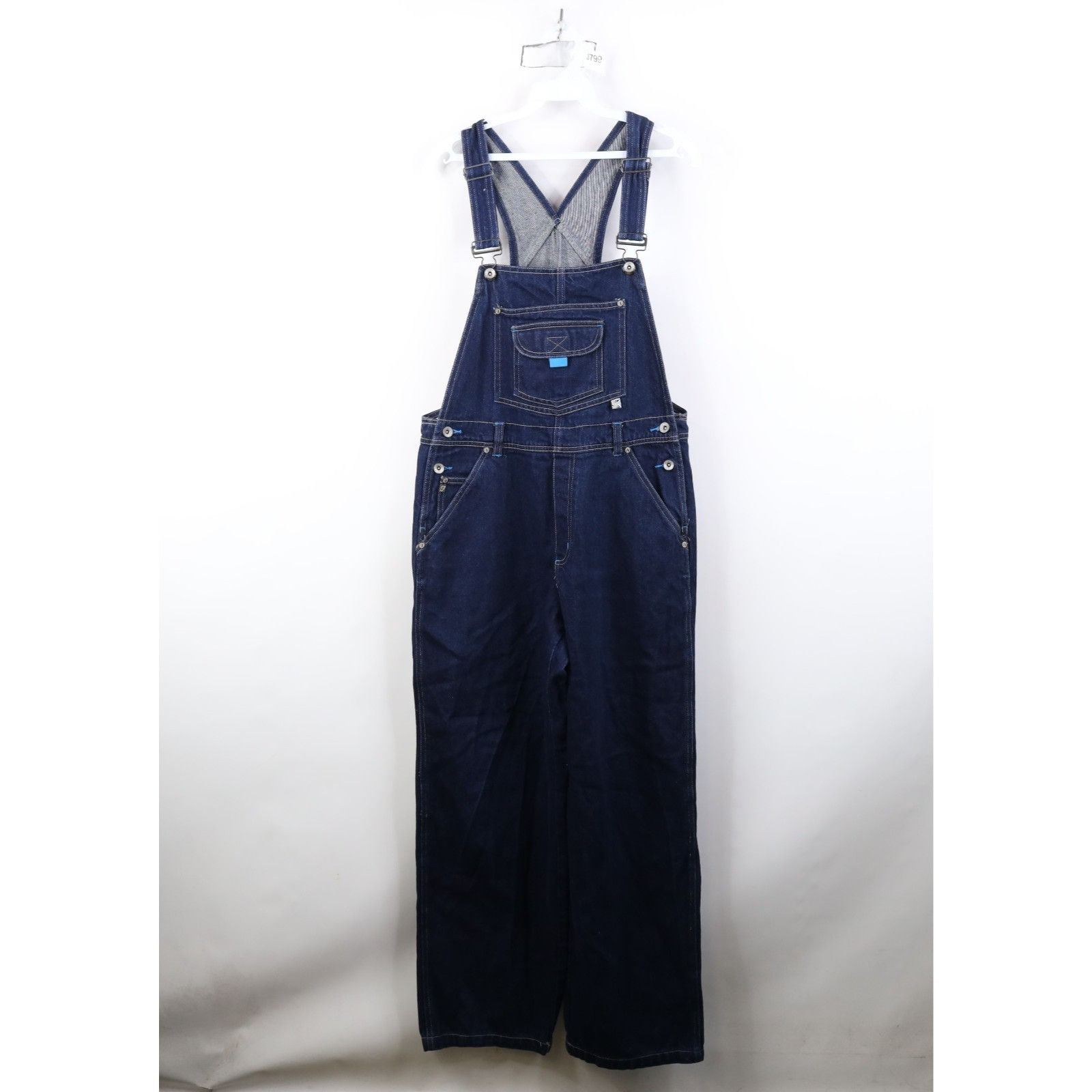 Vintage Vintage Y2K Streetwear Babydoll Wide Leg Denim Overalls Size 28" / US 6 / IT 42 - 1 Thumbnail