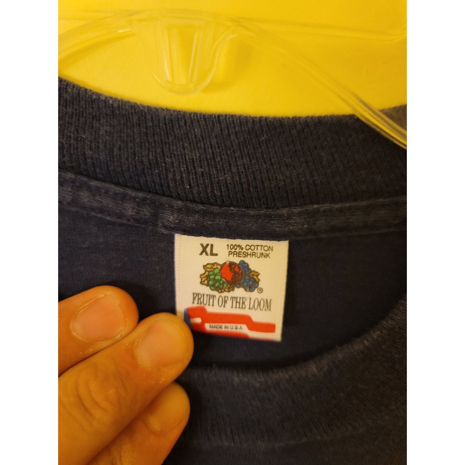 Fruit Of The Loom Vintage Duke Basketball T-Shirt XL Navy 90s Single Stitch Size US XL / EU 56 / 4 - 3 Thumbnail