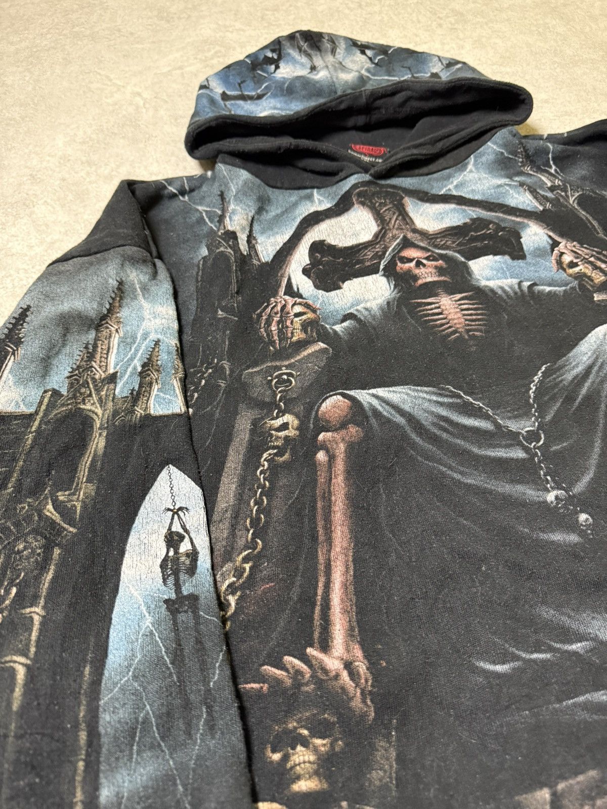 If Six Was Nine Vintage LGB IfSixWasNine Style Skull Print Spiral Hoodie Size US XL / EU 56 / 4 - 4 Thumbnail