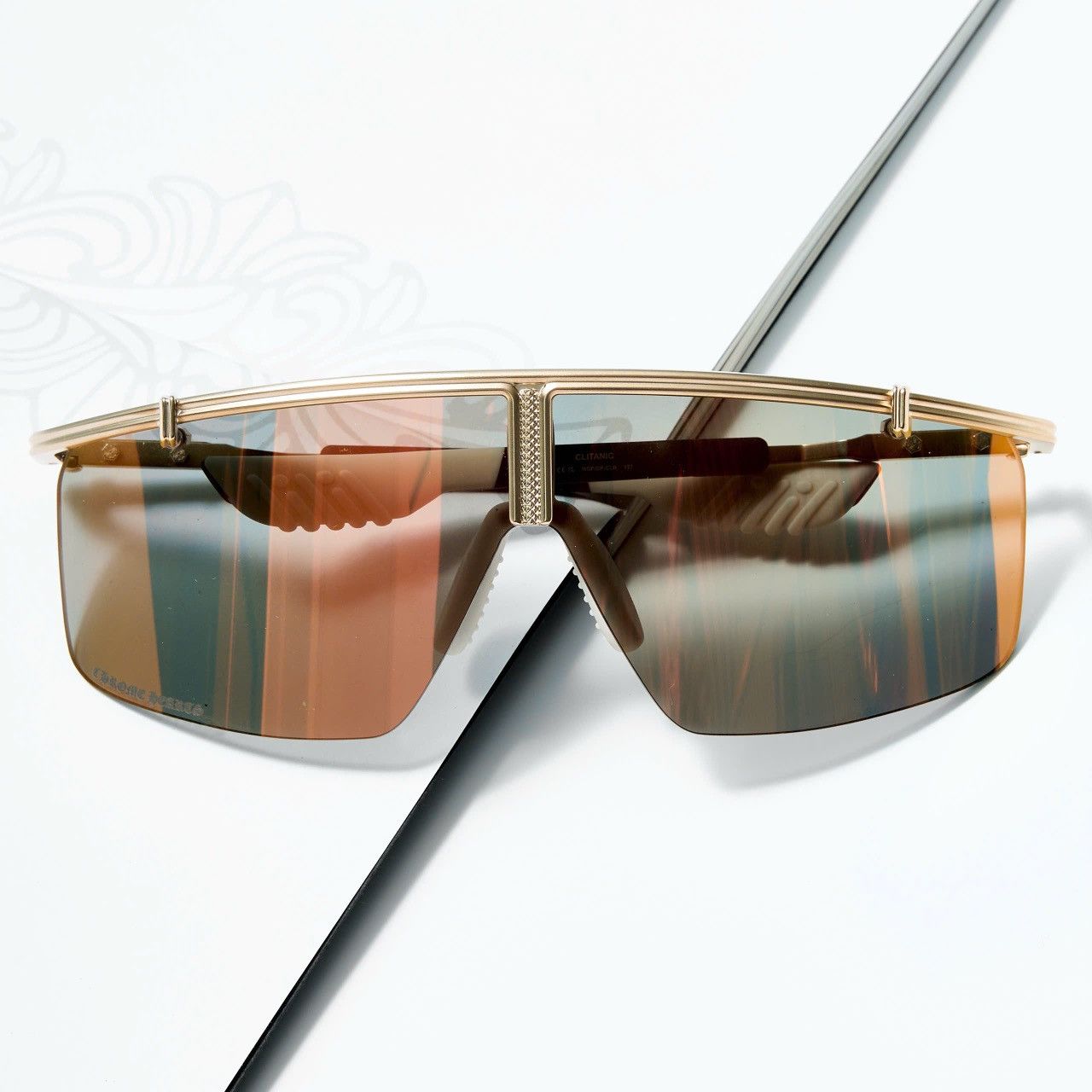 Chrome Hearts CLITANIC MATTE GP/GP CLASSIC BROWN SUNGLASSES Size ONE SIZE - 6 Thumbnail