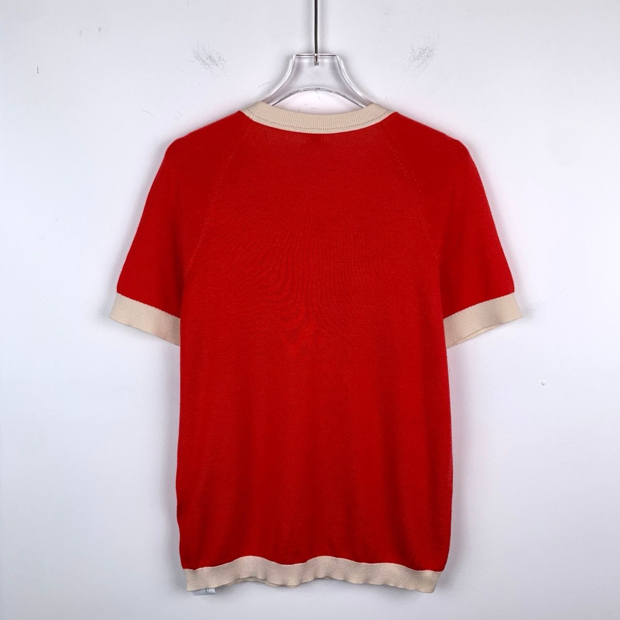 Hermes Hermès Heart Pattern Cashmere-Silk Knit Short-Sleeve Top Size S / US 4 / IT 40 - 2 Thumbnail