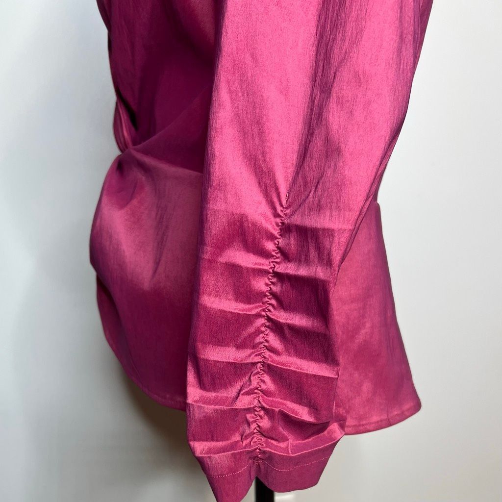 Takashi Murakami Tadashi Shoji Collection Taffeta Ruched Sleeves Metallic Mag Size XL / US 12-14 / IT 48-50 - 14 Thumbnail