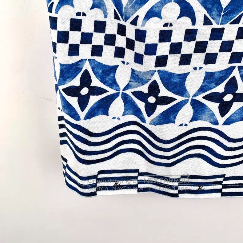 Louis Vuitton Louis Vuitton 23 blue striped logo cotton camisole vest Size L / US 10 / IT 46 - 4 Thumbnail