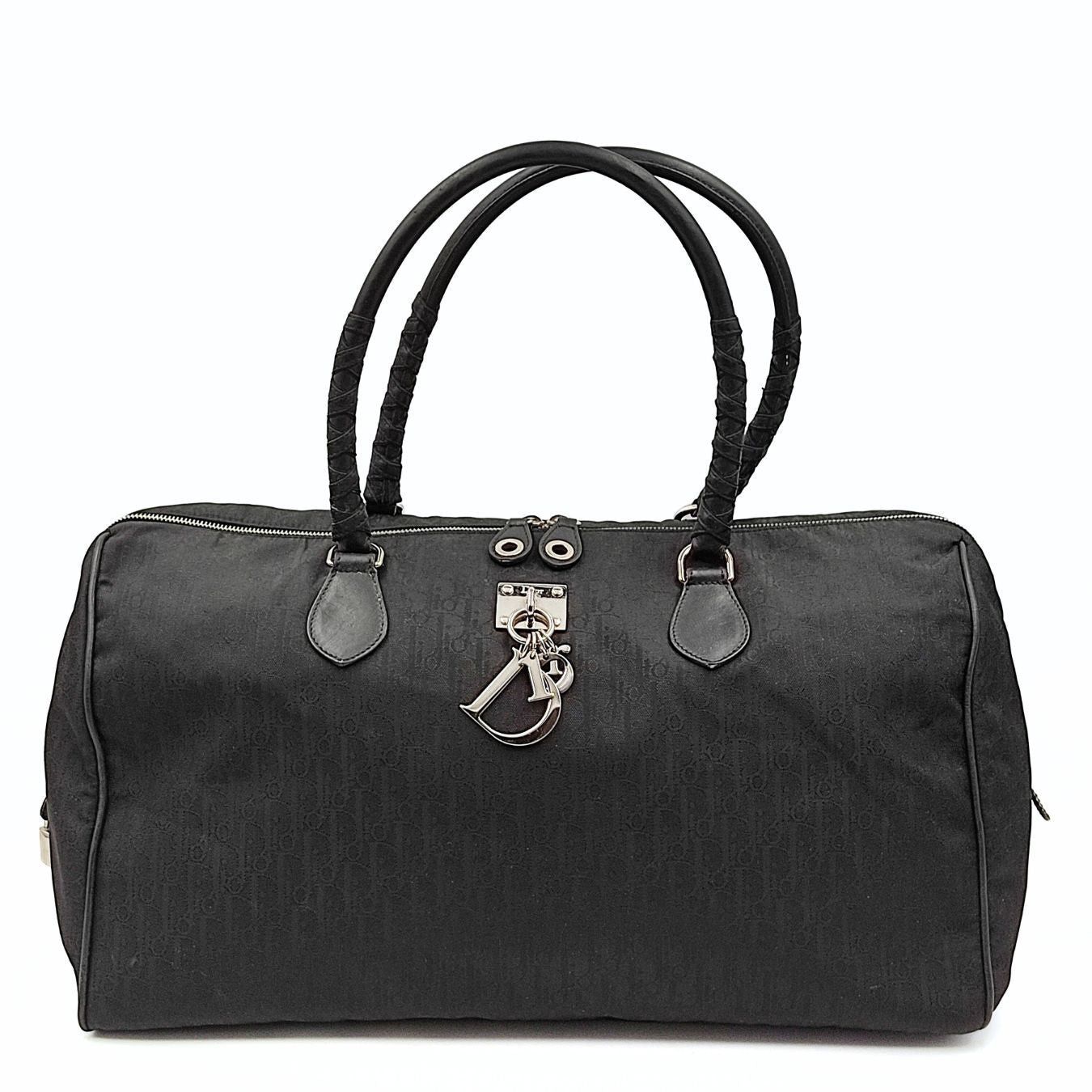image of Dior Dior Christian Dior Monogram Black Canvas Travel Bag, Women's