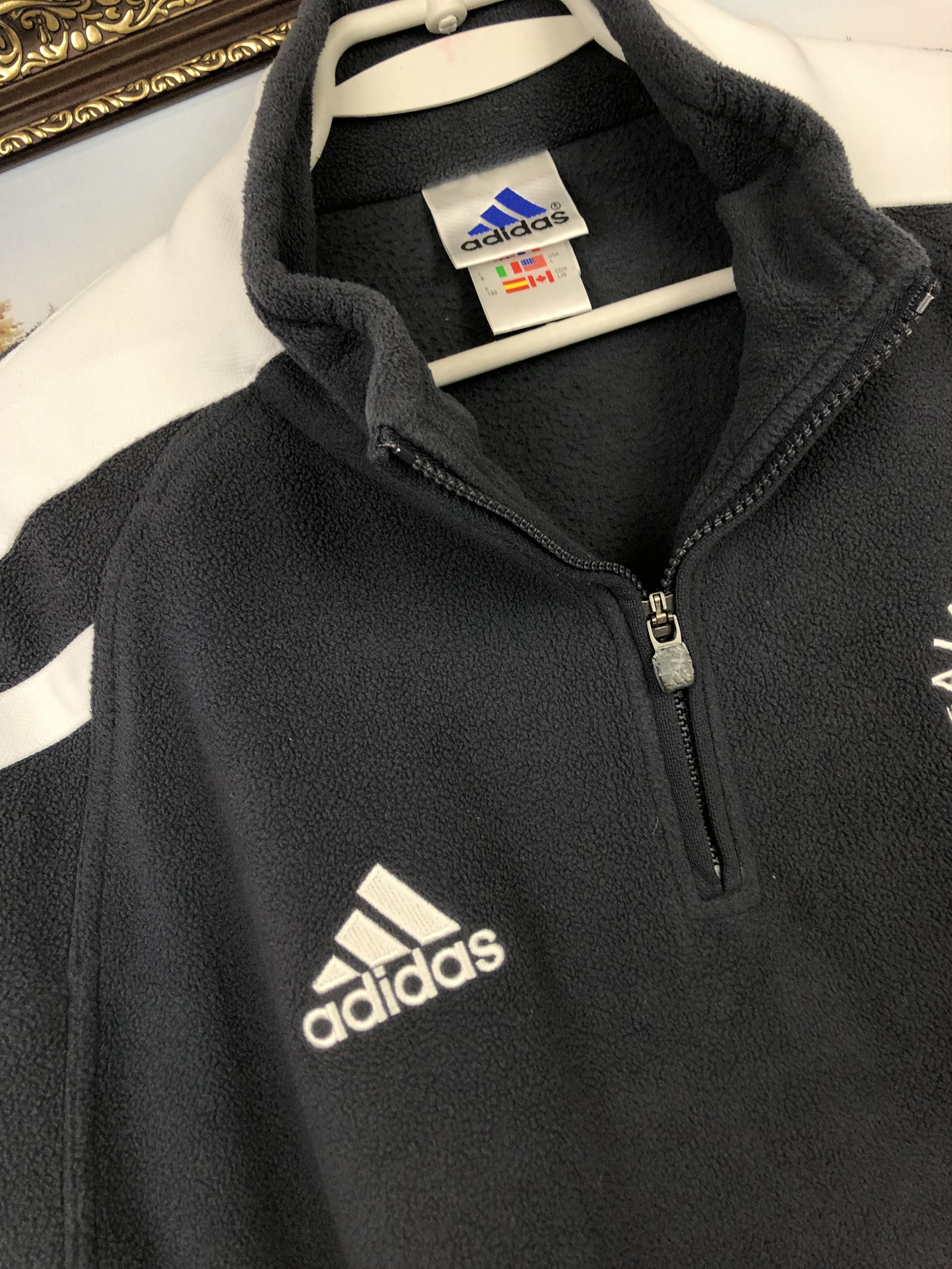 Adidas × Vintage Vintage Ajax Football Fleece Sweatshirt Track Jacket Size US L / EU 52-54 / 3 - 3 Thumbnail