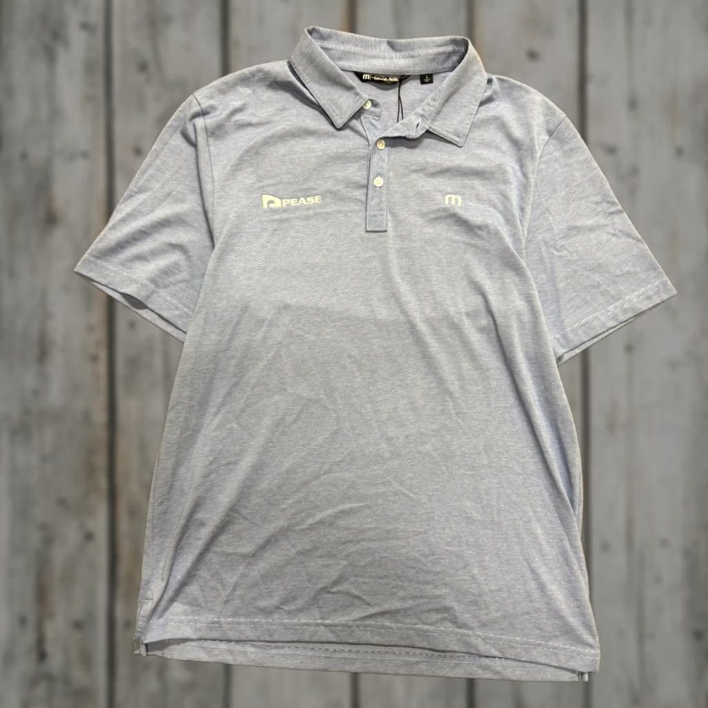TravisMathew Travis Mathew Polo Shirt Mens L NWT Lightweight Dress Collar Golf Blue Size 42R - 1 Thumbnail