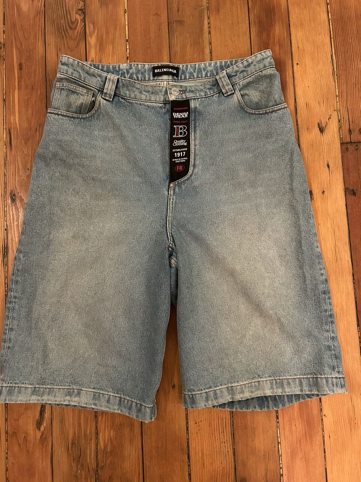 Balenciaga Balenciaga Denim Shorts Size US 31 - 1 Thumbnail