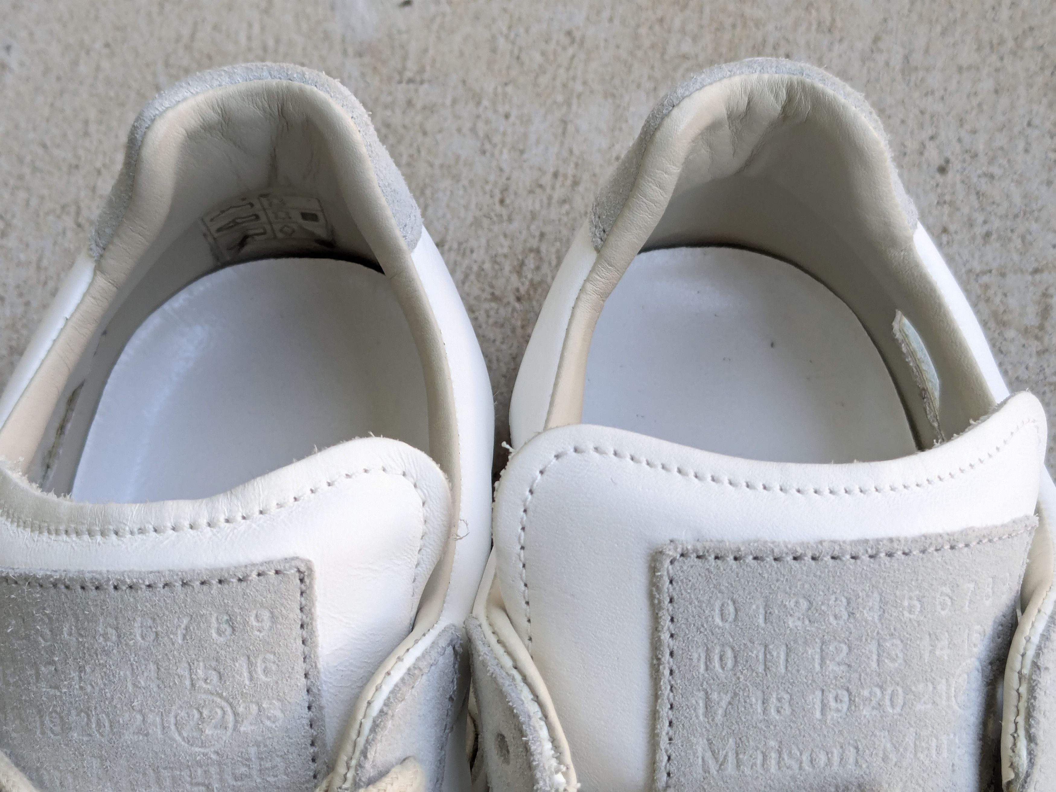 Maison Margiela Maison Margiela GAT White Gray 9 42 Leather Suede Low Tops Size US 9 / EU 42 - 8 Thumbnail