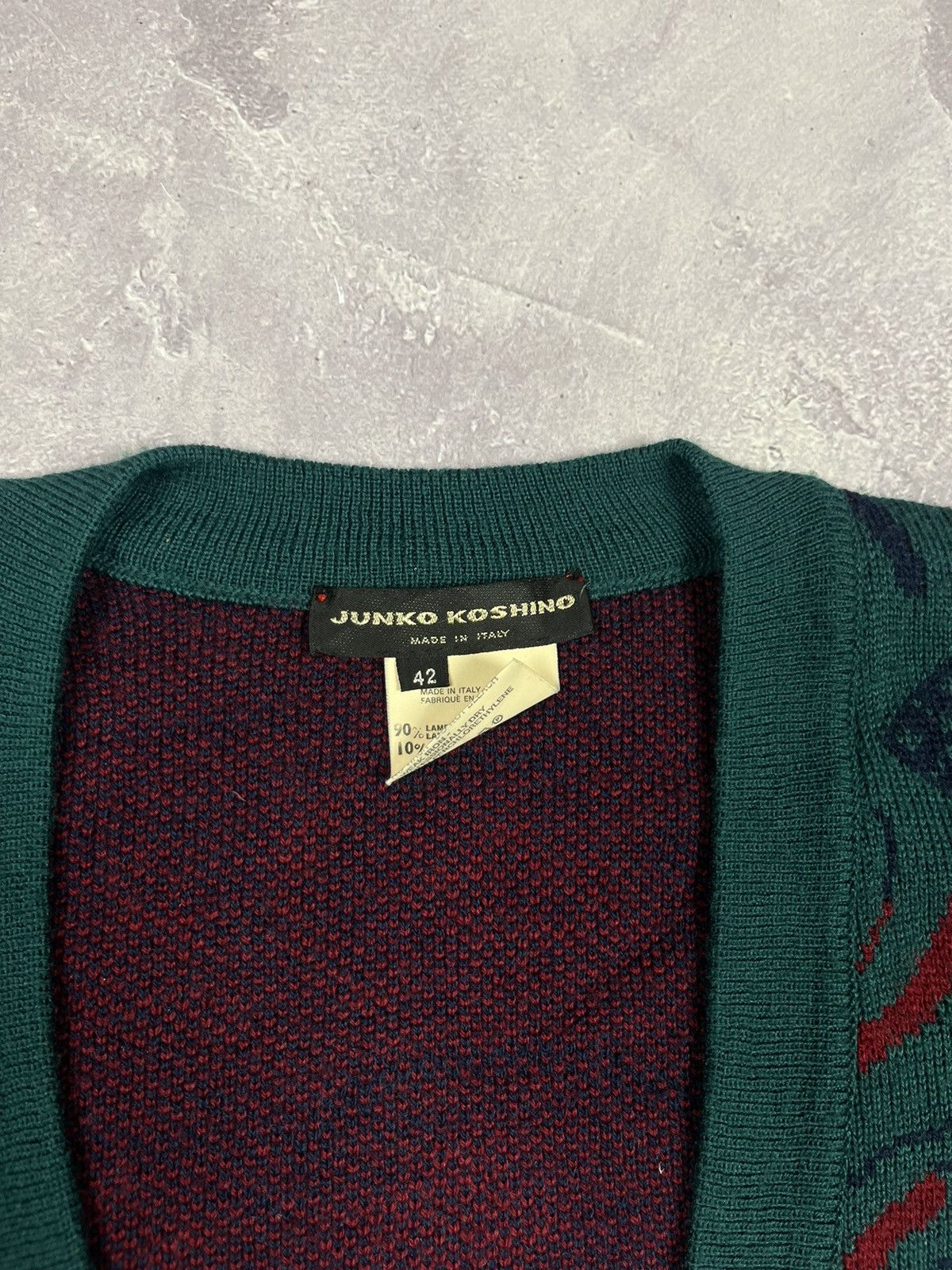 Mr. Junko Mr. Junko Junko Koshino Wool/Cashmere Cardigan Sweater Green Size US L / EU 52-54 / 3 - 5 Thumbnail
