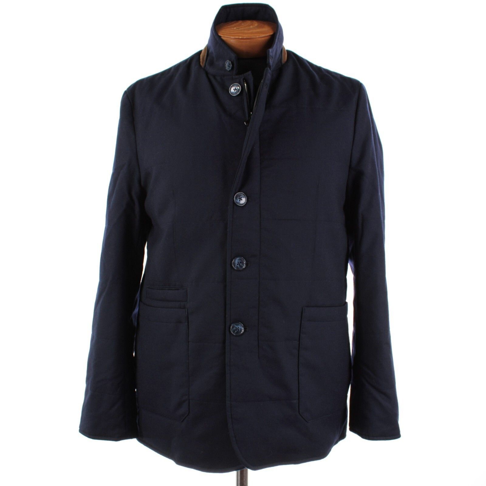 Zanella Zanella Coat Size L US In Blue Wool Size US L / EU 52-54 / 3 - 1 Thumbnail