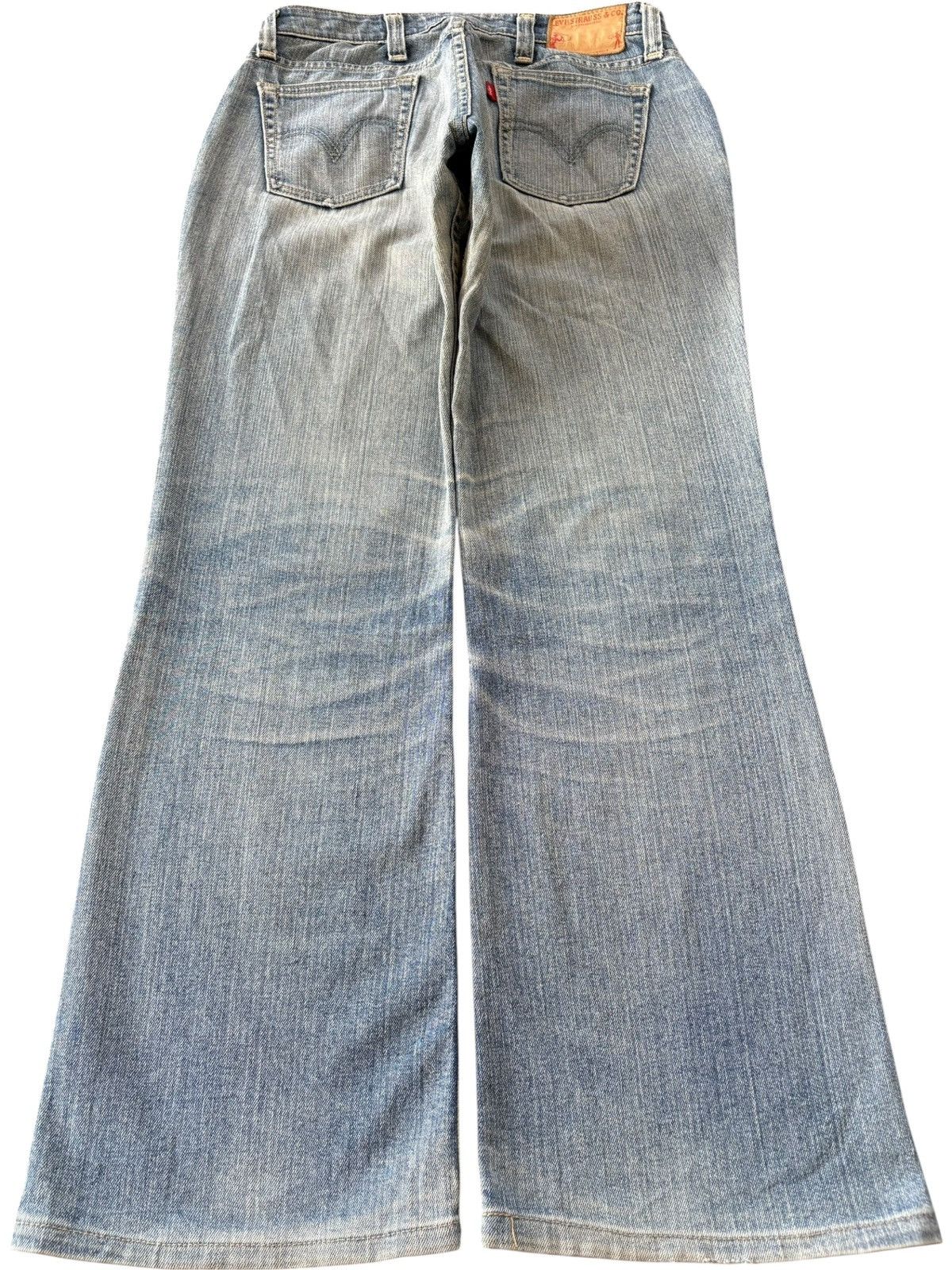 Levi's Vintage 90s Levis Mud Wash Distressed Flare Jeans Size 30" / US 8 / IT 44 - 2 Thumbnail