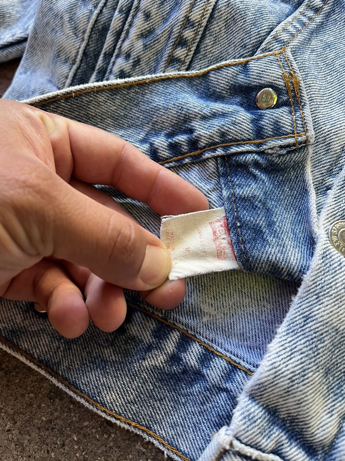 Levi's 80s Levis Type 3 Acid Wash Size US XS / EU 42 / 0 - 6 Thumbnail