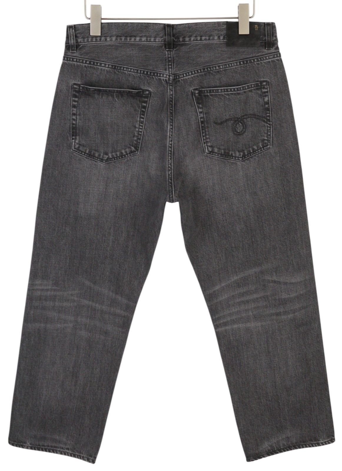 R13 BOYFRIEND 30 Wilson Black Faded Ankle Cropped Denim 85801 Size 30" / US 8 / IT 44 - 2 Thumbnail
