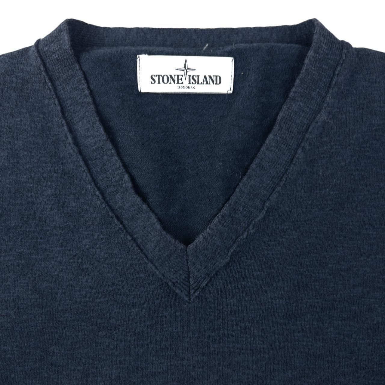 Stone Island Vintage Stone Island V Neck Jumper Size M Size US XL / EU 56 / 4 - 3 Thumbnail