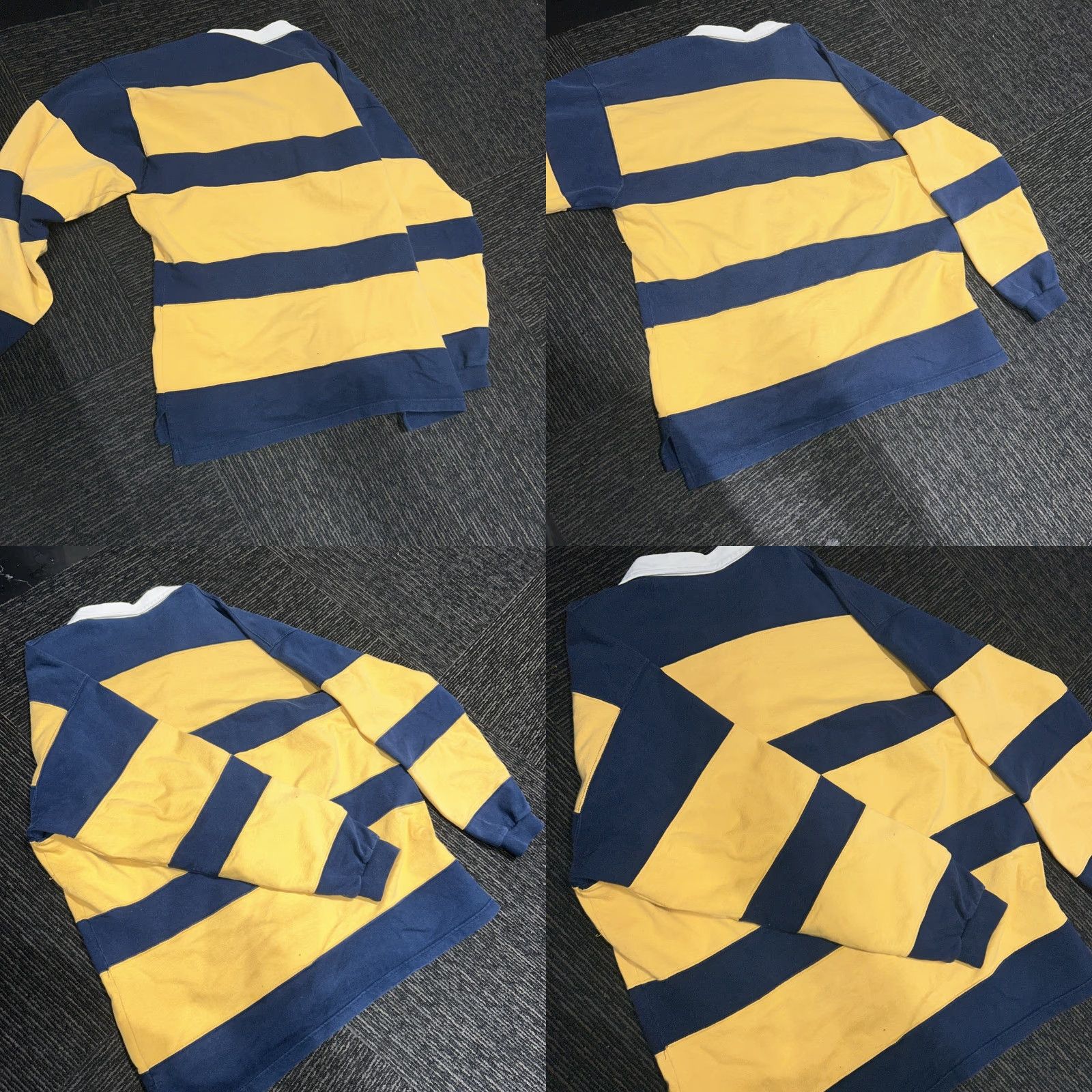 Vintage Collegiate Rugby Shirt Men L 100% Cotton USA Spirit Bkue And Gold Polo University Collegiate Style Size US L / EU 52-54 / 3 - 8 Thumbnail