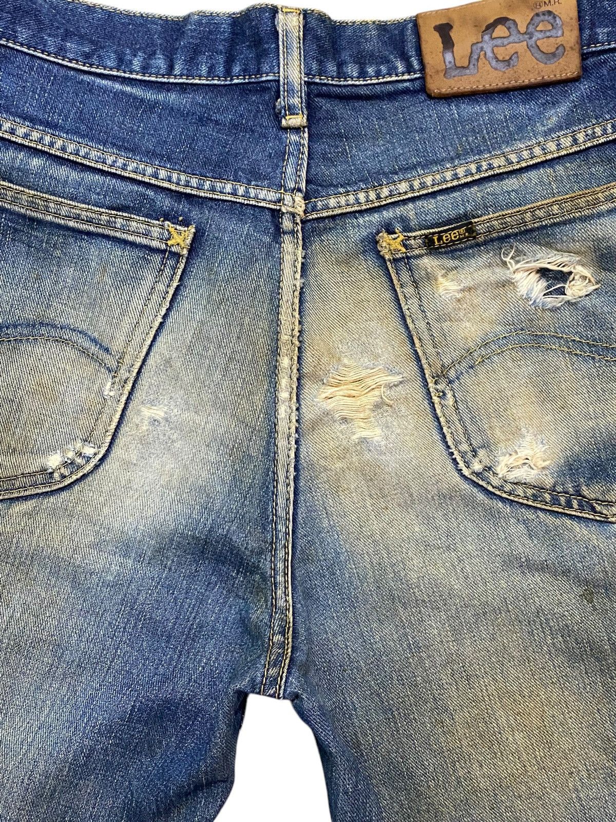 Lee Vintage Lee Riders Mud Wash Distressed Loose Jeans Size US 30 / EU 46 - 11 Thumbnail