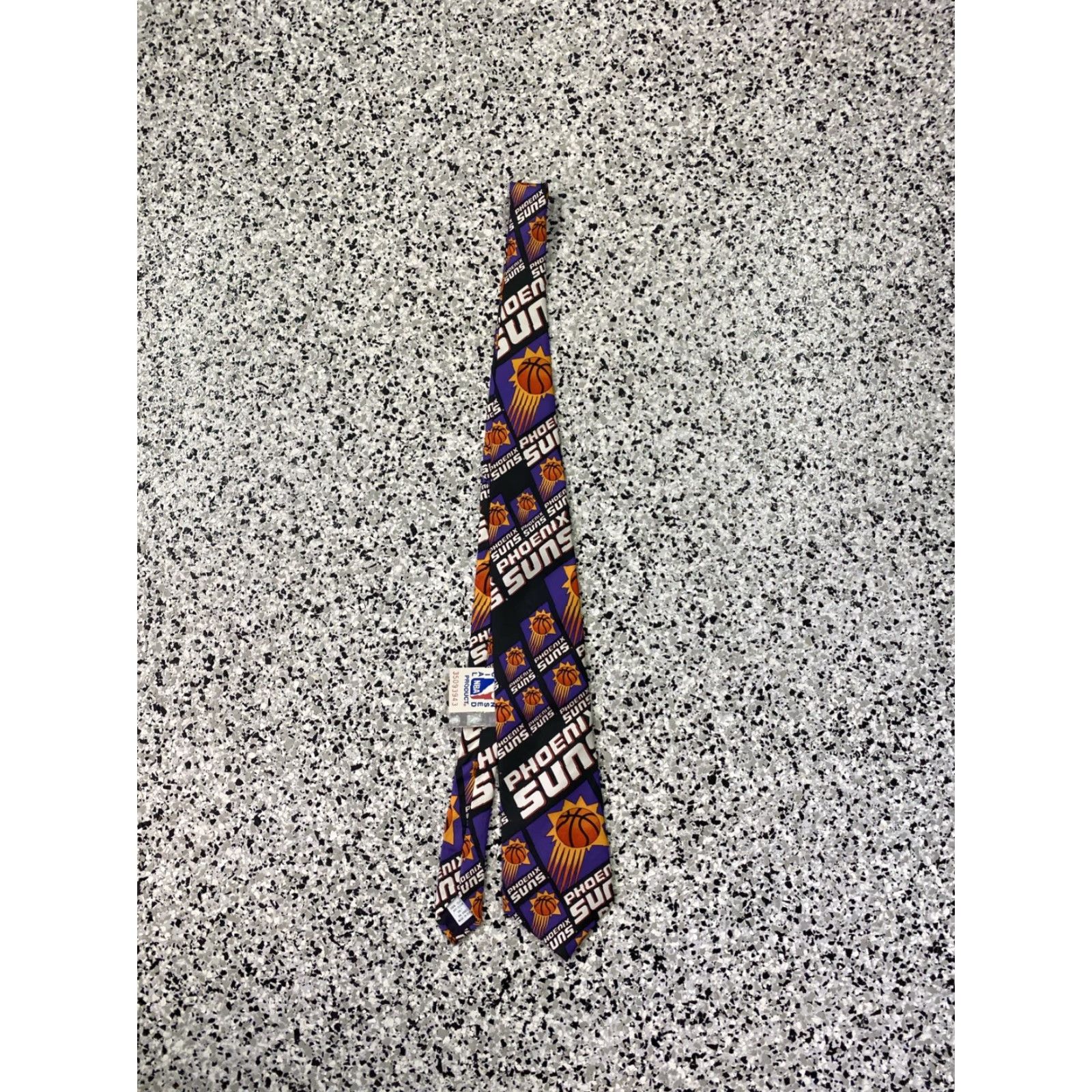 NBA VINTAGE Phoenix Suns Neck Tie Basketball Sports NBA 100% Silk NEW USA Men Tie LOGO Classic 57"-60" Black Size ONE SIZE - 2 Thumbnail
